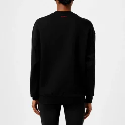 Red Run Inky Crew Sweater in Black