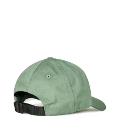 Red Run Logo Print Dad Cap in Green