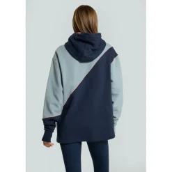 Red Run Long Line Hoodie in Blue