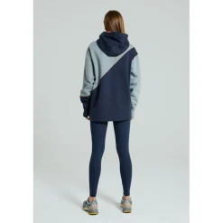 Red Run Long Line Hoodie in Blue