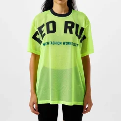 Red Run Varsity Tee in Green