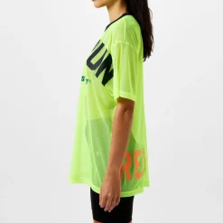 Red Run Varsity Tee in Green