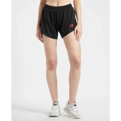 Red Run Womens Inky Running Shorts in Black