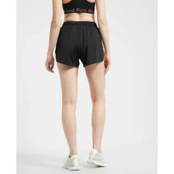 Red Run Womens Inky Running Shorts in Black