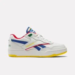 Reebok Juniors BB 4000 II Trainers in White blue