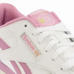 Reebok Juniors Classic Leather Shoes in White pink