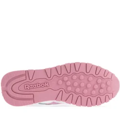 Reebok Juniors Classic Leather Shoes in White pink