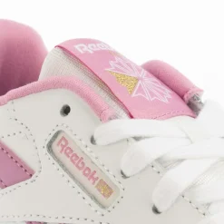 Reebok Juniors Classic Leather Shoes in White pink