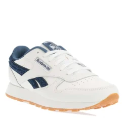 Reebok Juniors Classic Leather Shoes in White blue