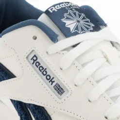 Reebok Juniors Classic Leather Shoes in White blue