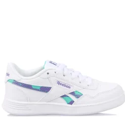 Reebok Juniors Court Advance Trainers in White Green