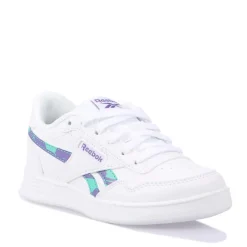 Reebok Juniors Court Advance Trainers in White Green