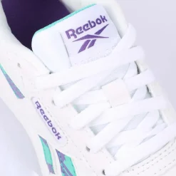 Reebok Juniors Court Advance Trainers in White Green