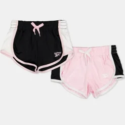 Reebok 2pk Blk Shorts in Pink