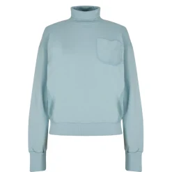 Reebok Turtleneck Relaxed Fit Long Sleeve Sweatshirt in Grey