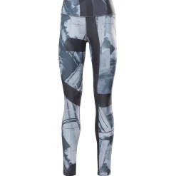 Reebok Womens Lux Bold Printed Leggings in Black