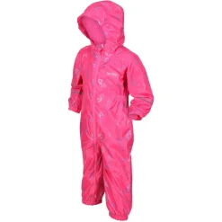 Regatta Infants Pobble Waterproof Puddle Suit in Pink
