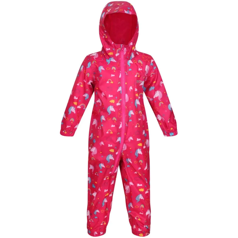 Regatta Infants Waterproof Puddle Suit in Pink