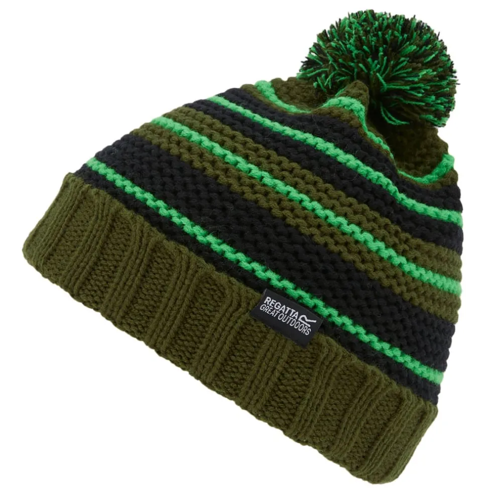 Regatta Juniors Davin Bobble Hat in Khaki