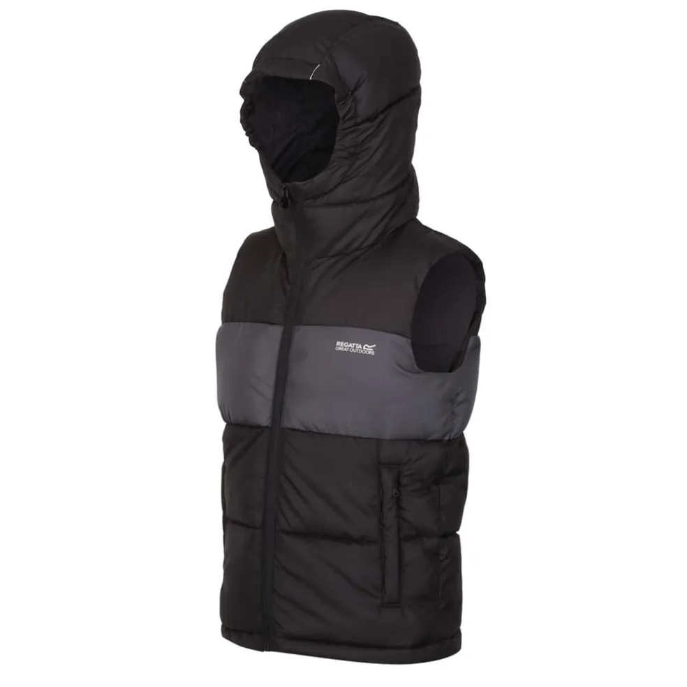 Regatta Juniors Lofthouse Padded Gilet in Black Grey