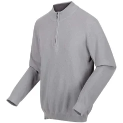 Regatta Keaton Cotton Half-Zip Sweater in Grey