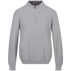 Regatta Keaton Cotton Half-Zip Sweater in Grey