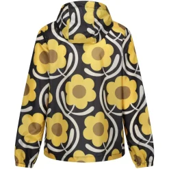Regatta Orla Floral Patterned Hooded Softshell Jacket in Yellow