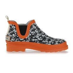 Regatta Orla Kiely Waterproof Mid Wellington Boots in black orange