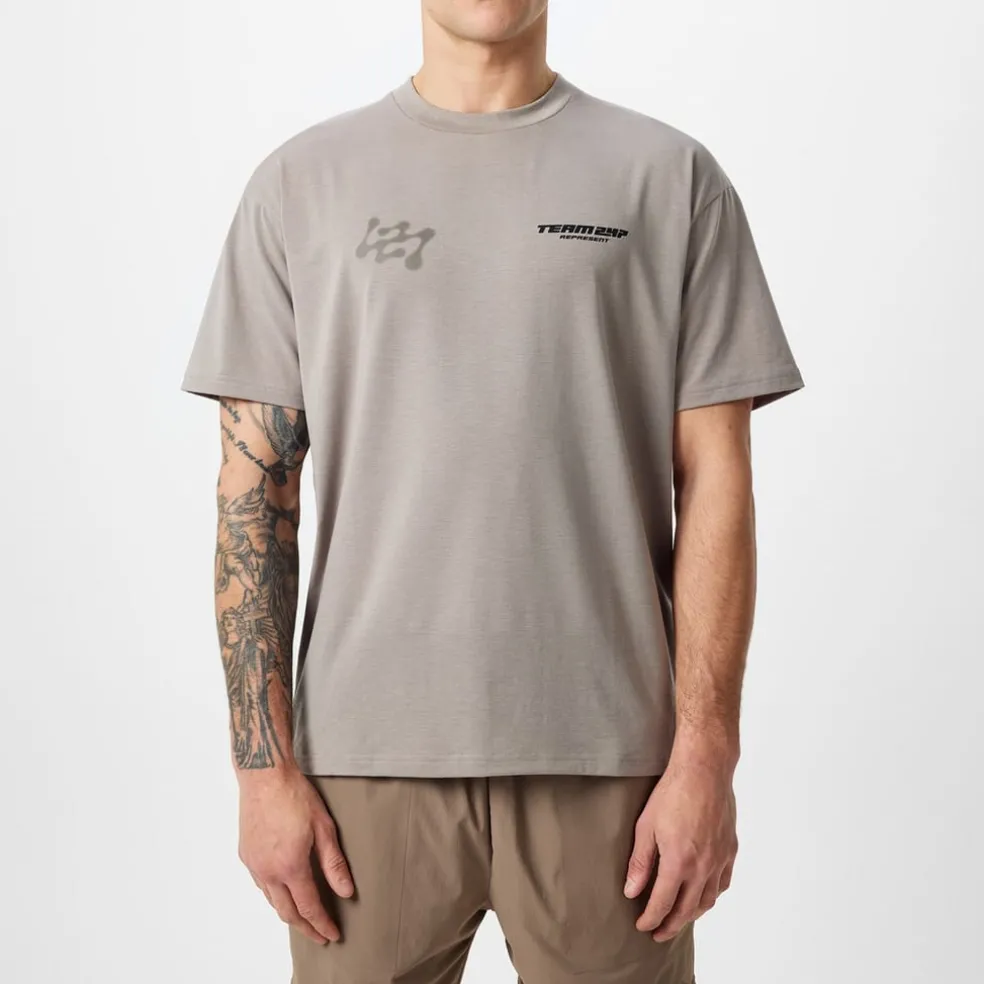 Represent 247 Future Terrains T-Shirt in Grey