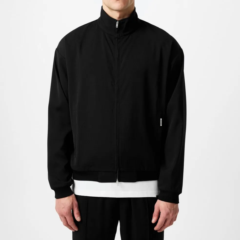 Represent Initial Knitted Track Jacket in Black