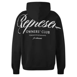 Represent Owners Script Hoodie in Black