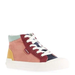 Rocket Dog Cheery Corduroy High Top Trainers in Multi colour