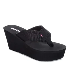 Rocket Dog Diver Wedge Sandals in Black