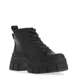 Rocket Dog Trusty Platform Lug Lace Up Boots in Black