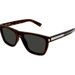Saint Laurent Metal Trimmed Sunglasses in Brown