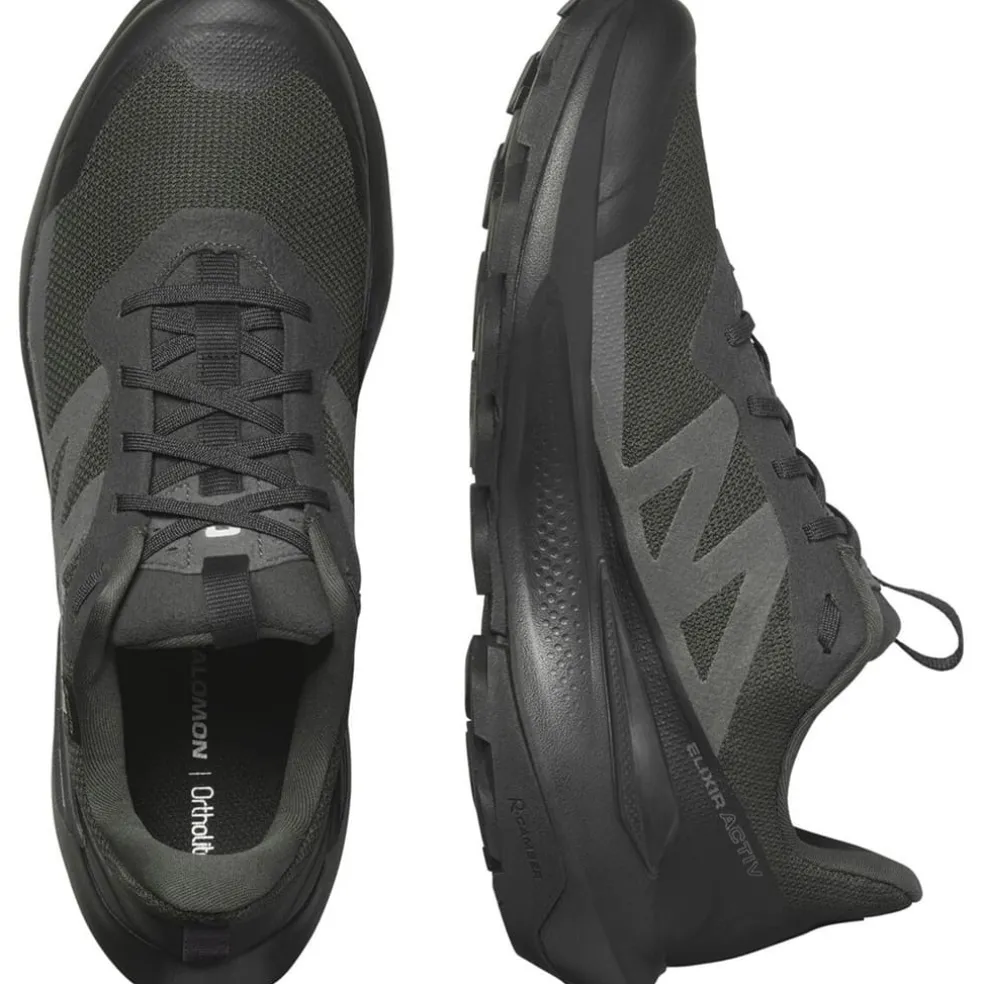 Salomon Mens Elixir Activ GorE-Tex Walking Shoe in Black