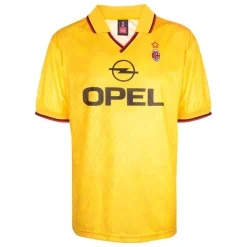 Score Draw Ac Milan Retro Third Shirt 96 Adults in Yellow