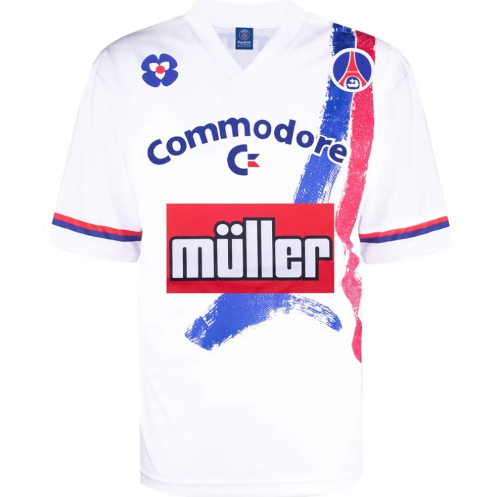 Score Draw Psg Retro Home Shirt 91 Adults in White