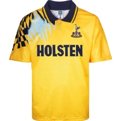 Score Draw Tottenham Hotspur Retro Away Shirt 92 Adults in Yellow