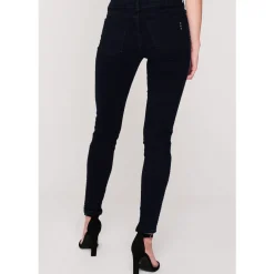 Scotch and Soda Dark Stripe Embroidered Jeans in Blue