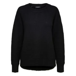 Selected Femme Knit Top in Black