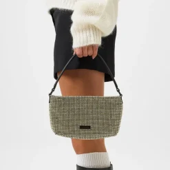 Self Portrait Small Hobo Handbag in Gold