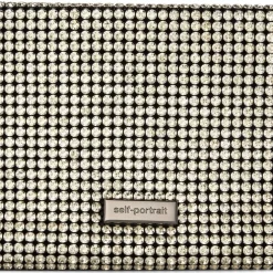 Self Portrait Small Hobo Handbag in Gold