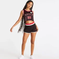 SikSilk Basketball Shorts with Elasticated Waistband in Black