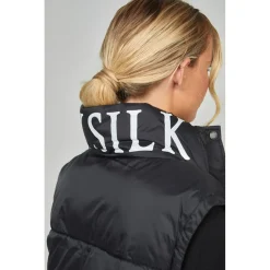 SikSilk Cropped Gilet in Black