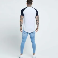 SikSilk Distressed Skinny Jeans in Blue
