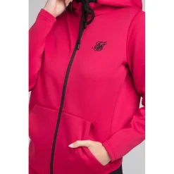 SikSilk Exhibit Athlete Track Jacket in Pink