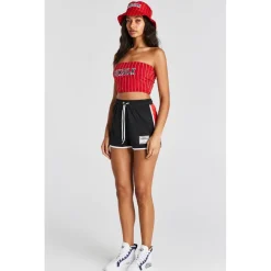 SikSilk Panelled Runner Shorts in Black