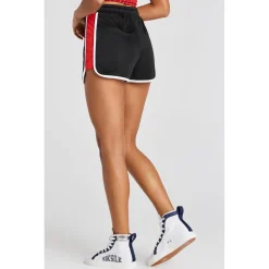 SikSilk Panelled Runner Shorts in Black