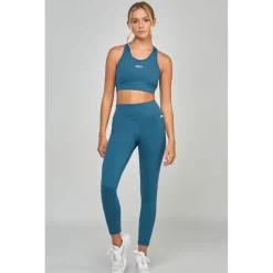 SikSilk Sports Essentials Crop Top in Teal